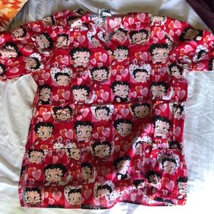Betty Boop Scrub top